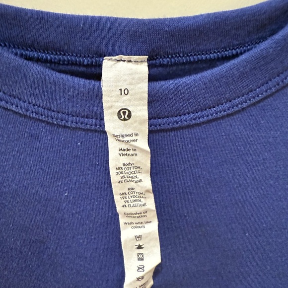 lululemon athletica Royal Blue Short Sleeve Tee - Picture 2 of 3